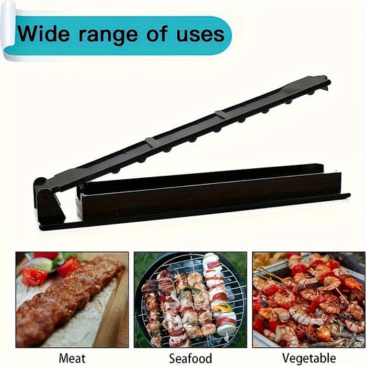 1 piece of Skewers Kebab Maker - ideal for grilling meat skewers outdoors during barbecues, camping, picnics, and hiking. A versatile kitchen tool that is essential for any cookware and barbecue accessories collection.