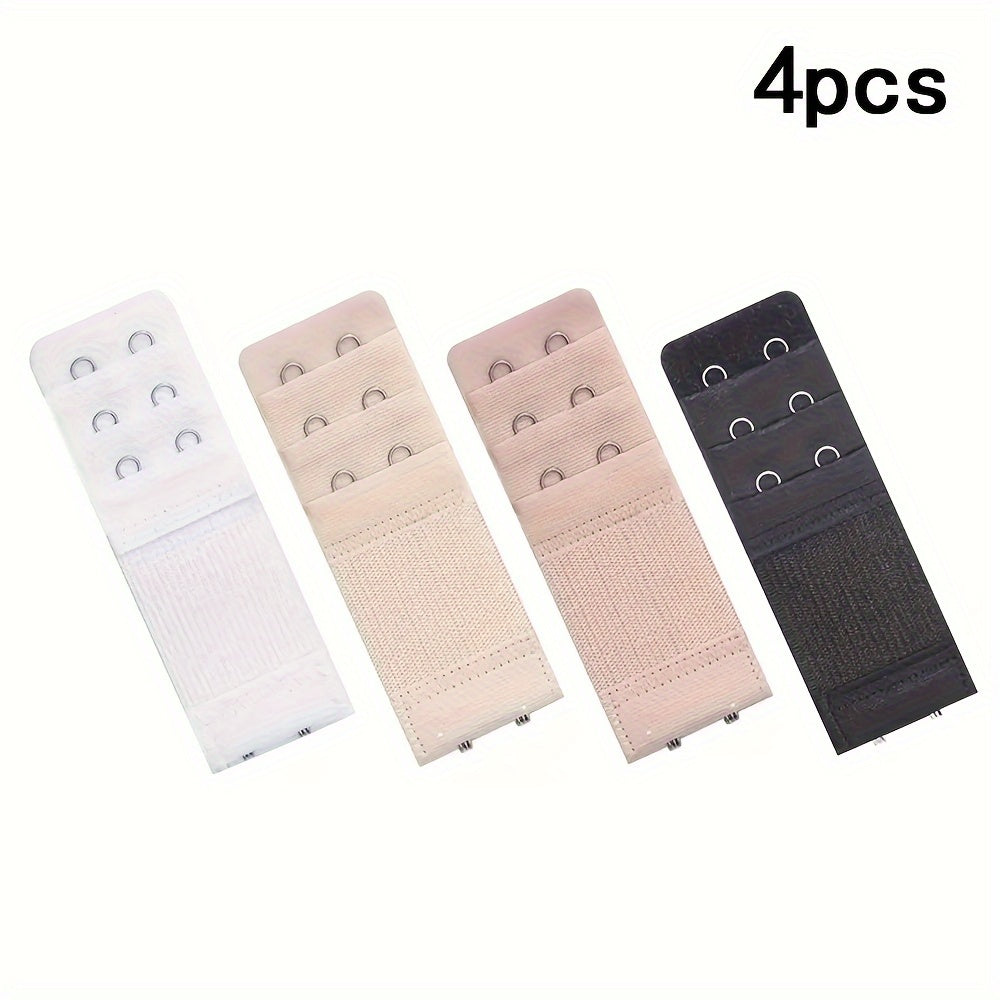 4/8/12pcs 2-Hook Bra Strap Extenders for Women's Lingerie & Underwear, Comfortable and Adjustable Bra Band Buckle