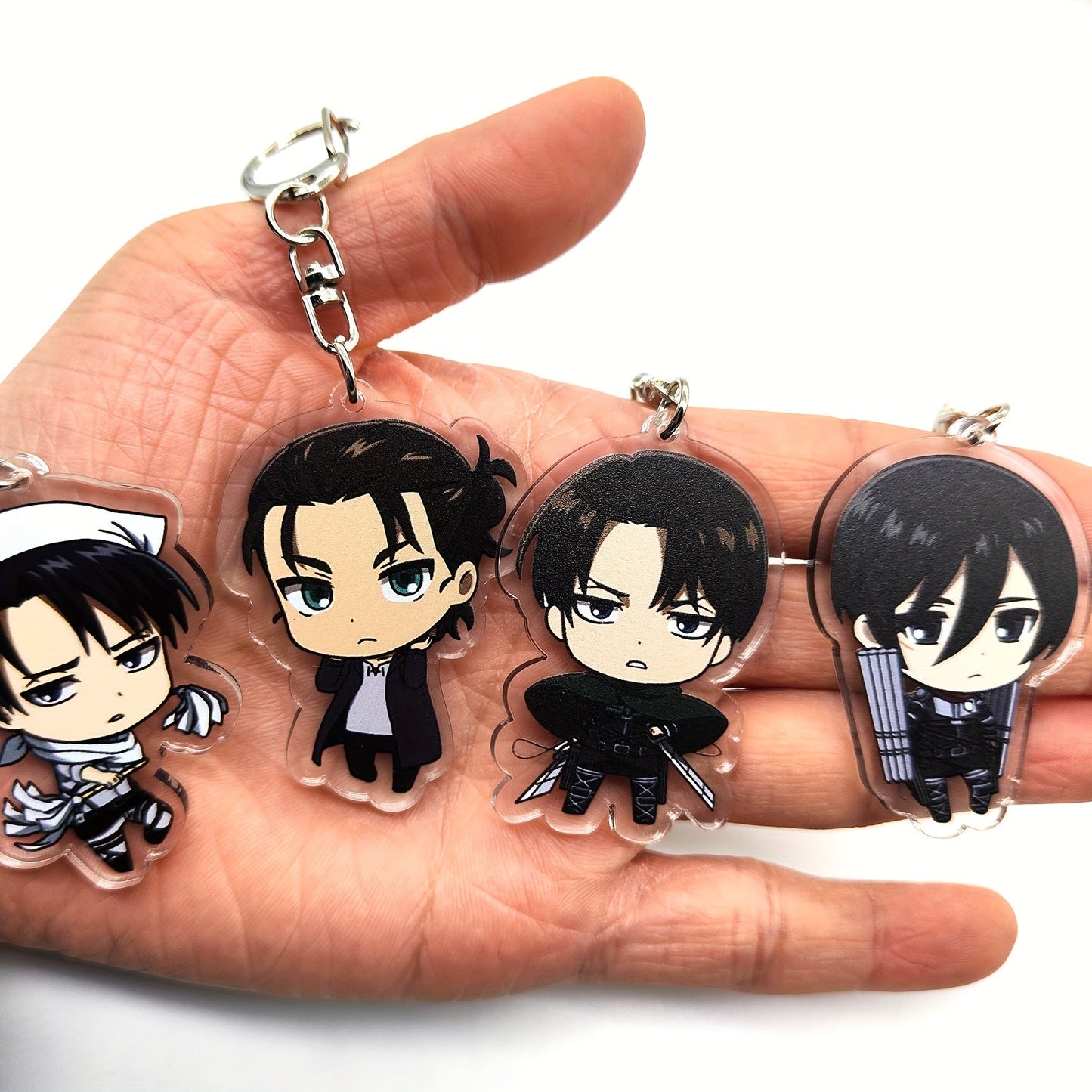 Set of 8 Anime Acrylic Keychain Charms Adorable Bag Ornaments Trendy Accessories for Women