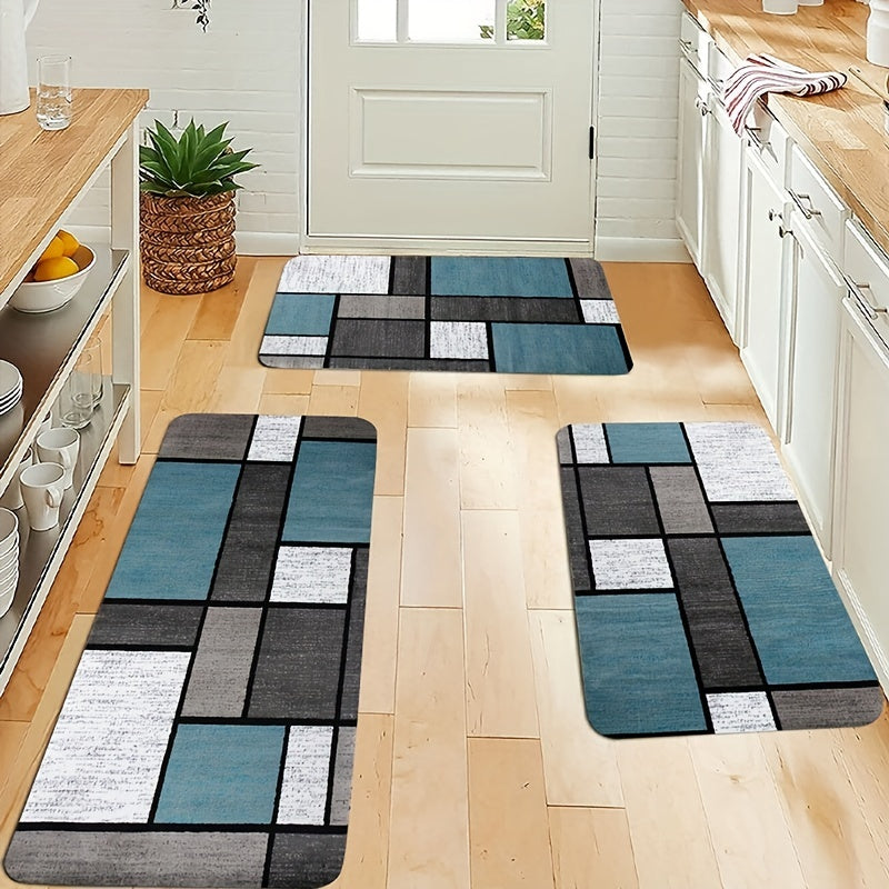 Soft Thickened Kitchen Floor Mat - Non-slip, Oil-proof, Waterproof Runner Rug - Dirt-resistant Carpet - Machine Washable - Entrance Doormat for Kitchen, Living Room, Laundry, Bathroom - Water-absorbing - Room Decor