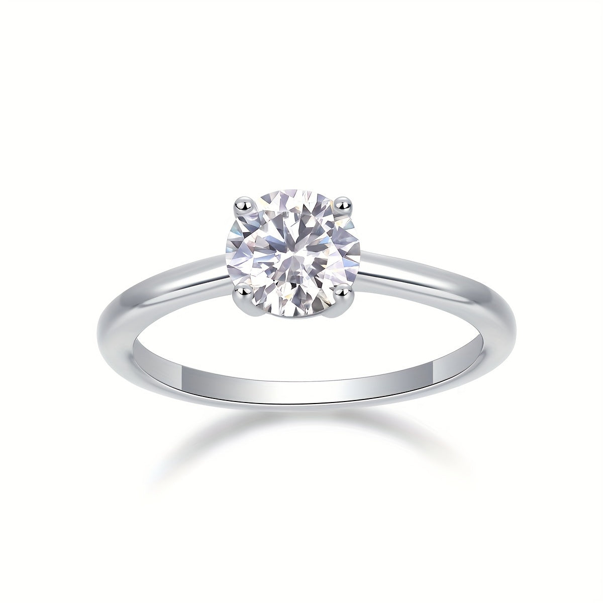 Stunning 1.0 CARAT Moissanite Ring in 925 Sterling Silver - Perfect for Women's Wedding, Banquet, Party, Official Occasions, Holidays, Valentine's Day, Proposals, Engagements, Weddings, Anniversaries, Birthdays - Comes with Certificate