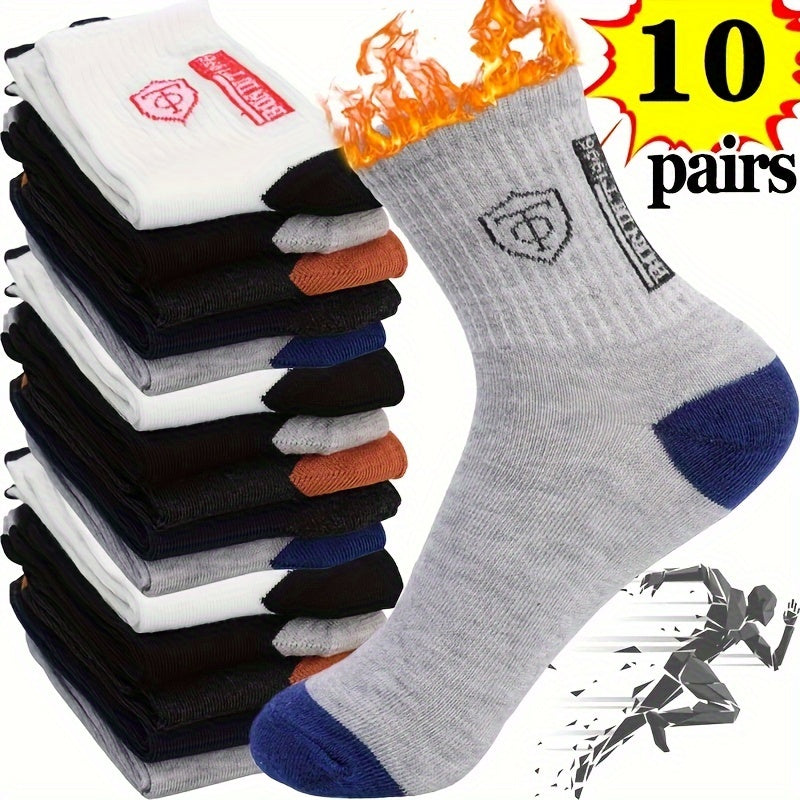 Men's mid-calf socks designed for comfort and breathability, suitable for outdoor leisure and sports, perfect for daily business wear in all seasons.