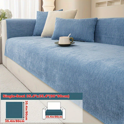 Chenille Sofa Cover suitable for armchairs to 4-seater sofas, pet-friendly, non-slip, machine washable - 1pc.