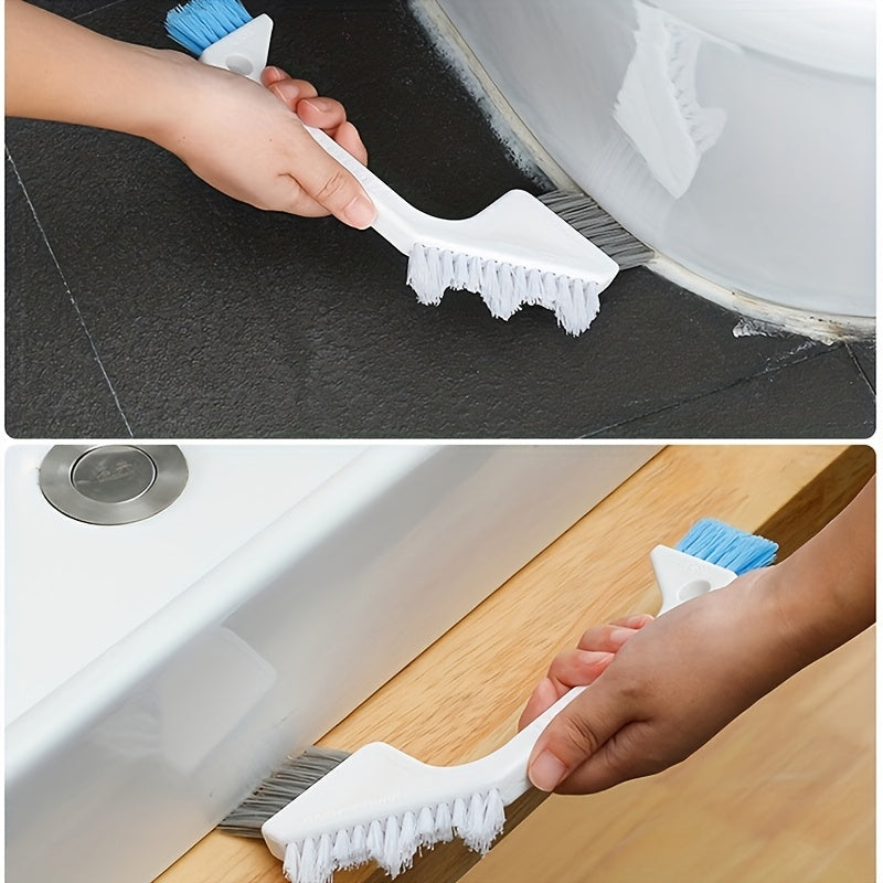 Versatile Hard Bristle Grout Brush with Plastic Handle - Ideal for Bathroom, Toilet, Kitchen, Living Room, and Bedroom Cleaning - Eco-Friendly, No Electricity Required - Perfect for Cleaning Corners and Crevices