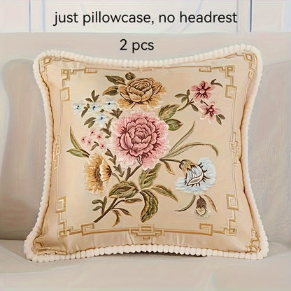 High-precision chenille European pillow case featuring jacquard embroidery, suitable for various settings, ideal for home decoration.