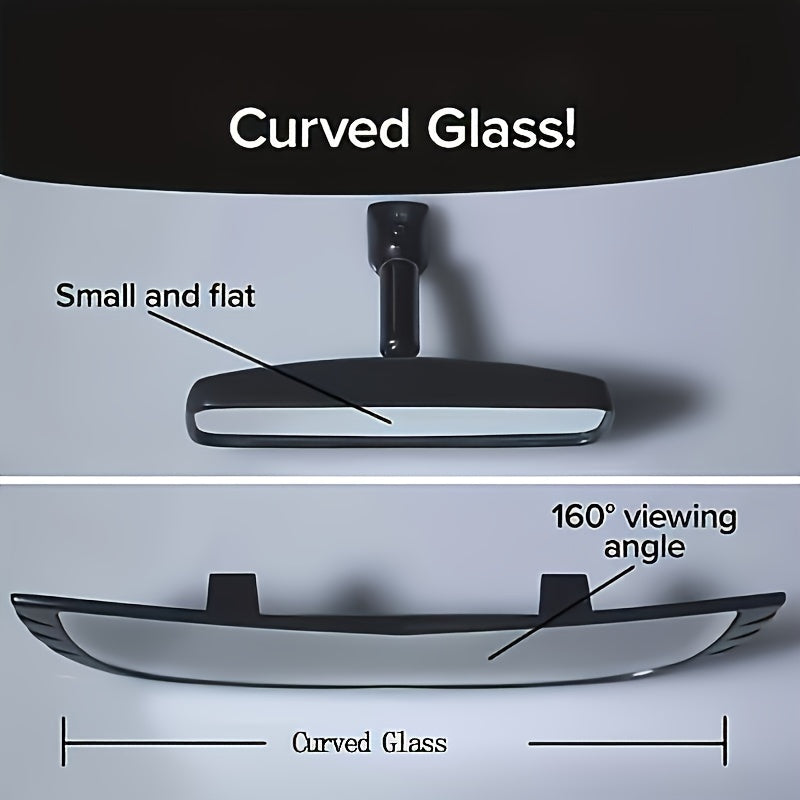 1pc car blind spot mirror for enhanced visibility made of durable ABS material, with quick tool-free disassembly and assembly.