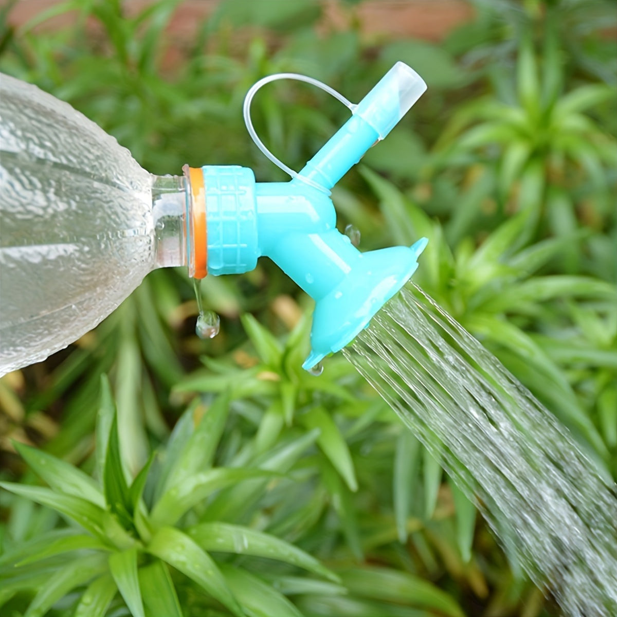 Dual purpose spray tip for soda and beverage bottles, perfect for flowers and gardening, comes in random colors.