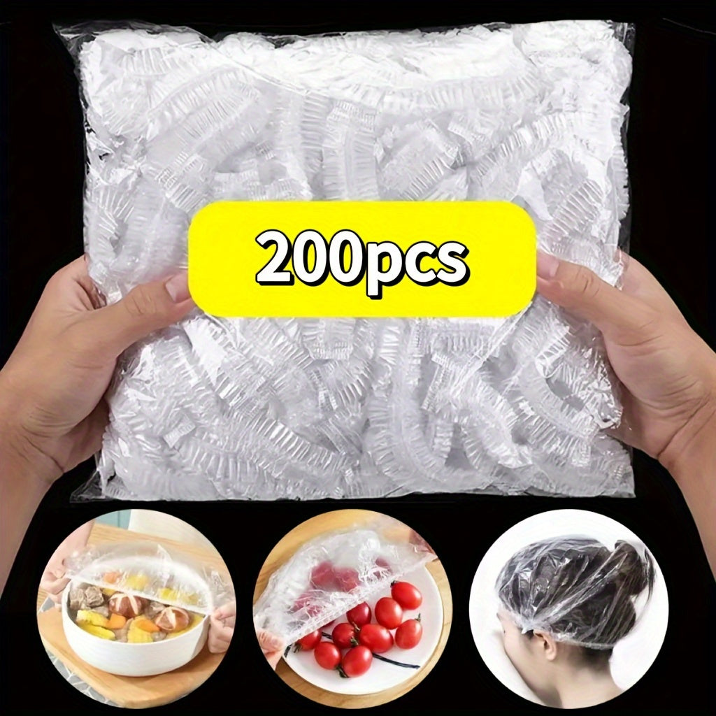 Colorful Disposable Food Covers - Keep Your Fruits and Vegetables Fresh and Safe with 200/500pcs - Ideal for Home Kitchen, Picnics, and BBQs