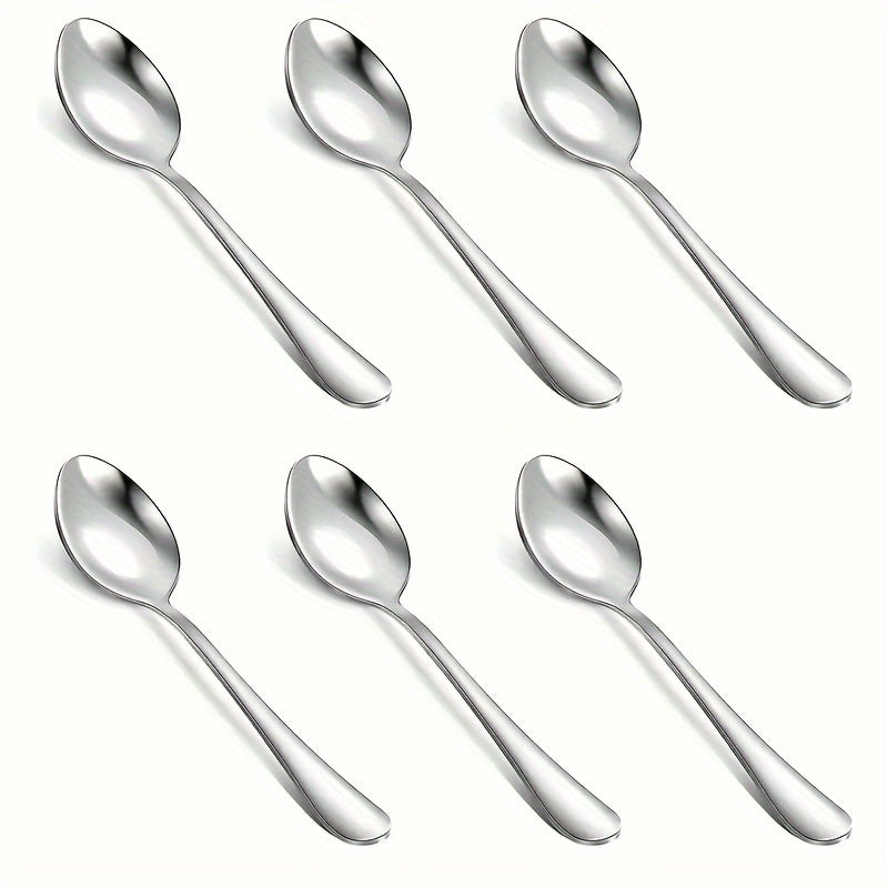 Set of 6 or 12 mini stainless steel coffee and tea spoons