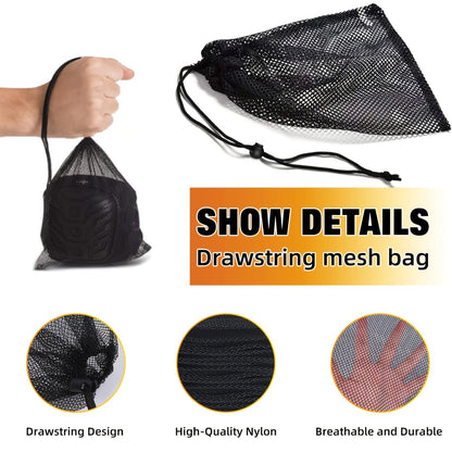 Mesh bags are available in packs of 5 or 10, each measuring 30.48 x 40.64 cm. These reusable agricultural product bags are perfect for grocery shopping and are made of drawstring polyester with double seam tare weight. They are ideal for storing