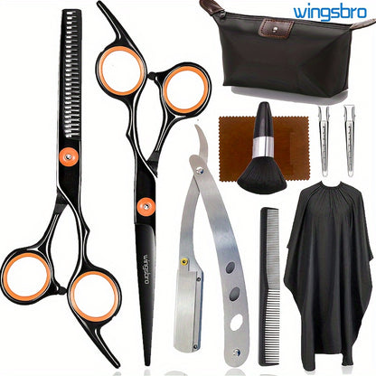 6.0 Inch Hair Cutting Scissors Set with Hairdressing Accessories