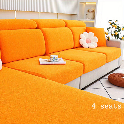 Thick Jacquard sofa cushion cover with elastic-band, perfect furniture protection for bedroom, office, or living room.