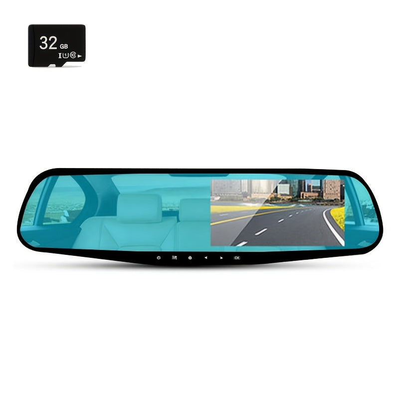 Baideluo 4.5-inch dual lens dashcam with HD front and rear cameras, night vision, and reversing image. Compatible with all car models.