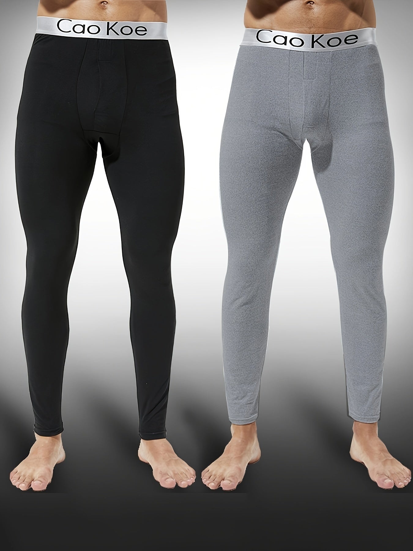 2 Mixed Color High-End Thermal Pants for Men, Slim Fit Base Layer for Autumn and Winter