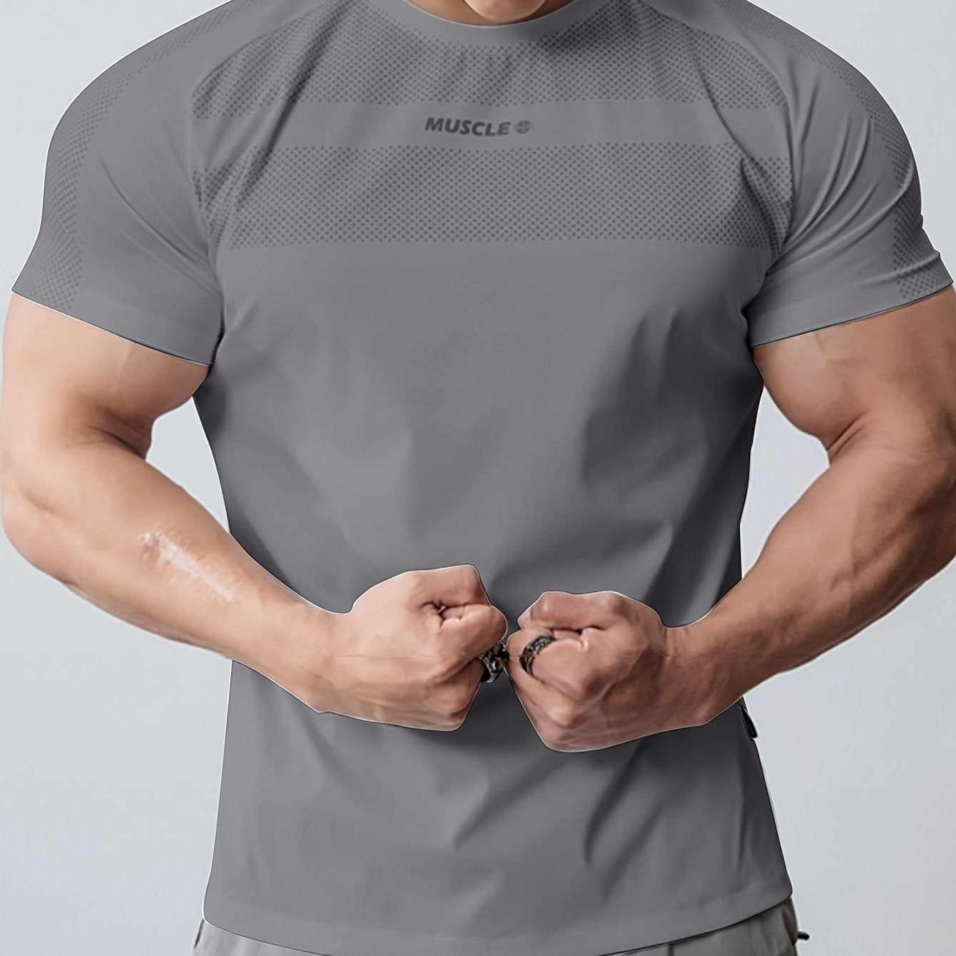 Casual slim fit men's t-shirt for summer outdoor activities