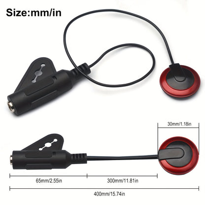 Dragonfly style contact microphone pickup for various instruments including guitar, violin, viola, cello, and banjo. Comes with a strap button hanger and piezo mic pickup.