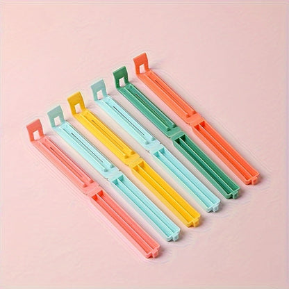 Set of 6 Food Bag Clips for Sealing and Organizing Various Plastic and Produce Bags in the Kitchen