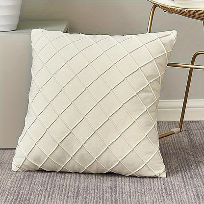 Modern Argyle Throw Pillow Case made of polyester velvet for soft, comfortable home, office, living room, and sofa décor (Pillow core not included).