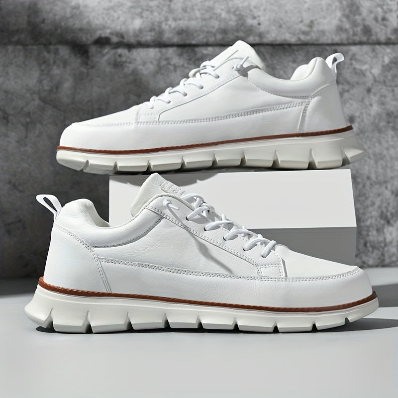 Men's soft sole sneakers with elastic shoelace, perfect for outdoor activities.