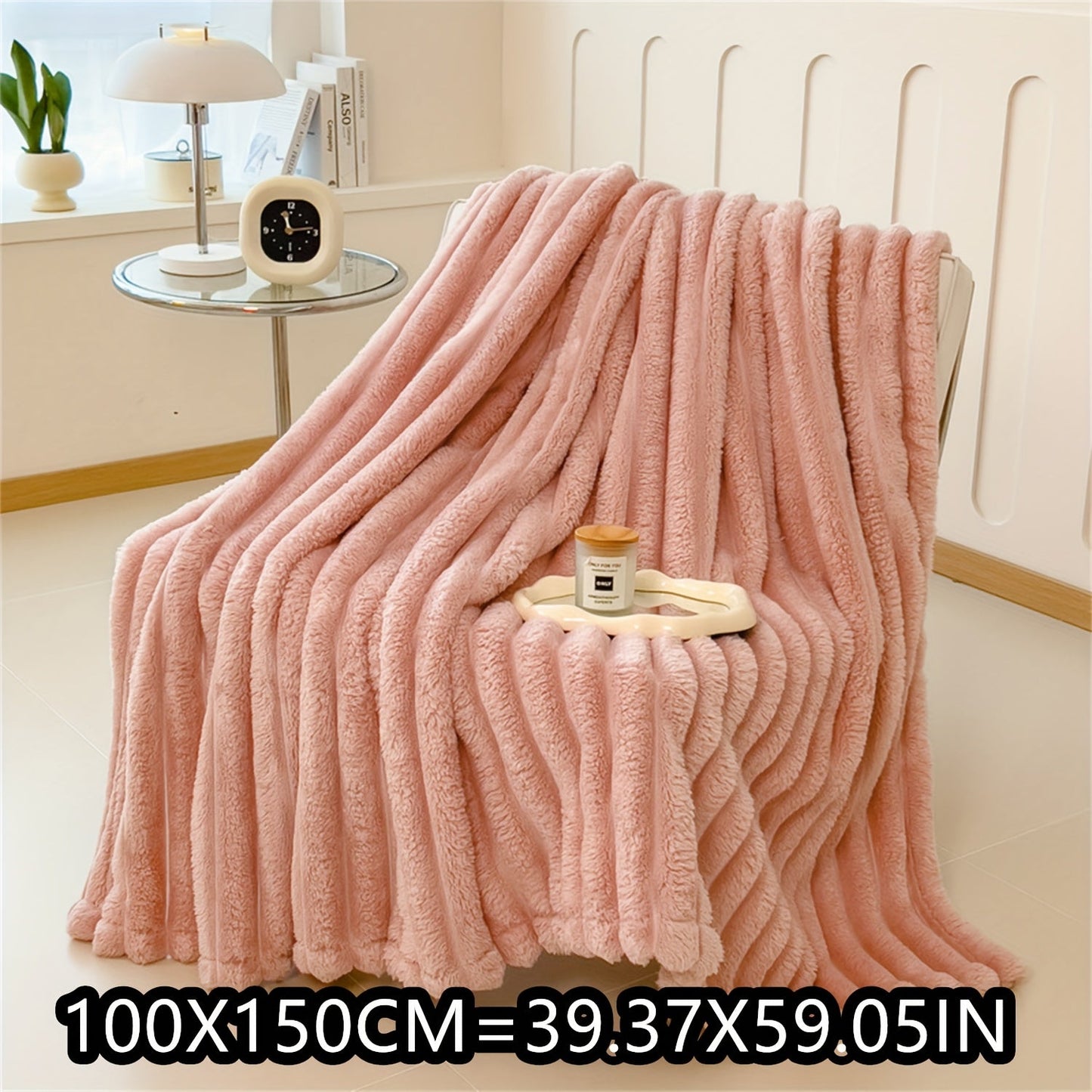 Indulge in the luxury of a Soft Plush Faux Rabbit Blanket - Cozy, Warm, and Stylish for Home, Work, or On the Go - Perfect Gift for Any Occasion