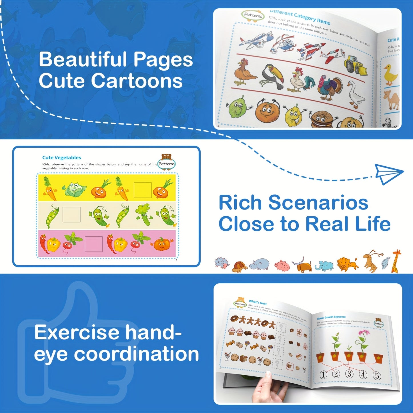 1pc Engaging Focus Enhancement Activity Book for Kids, Brain-Boosting Pattern Recognition and Rule Following Workbook, Published by ZHIDIAN INTERNATIONAL (USA) LLC in May 2024, English