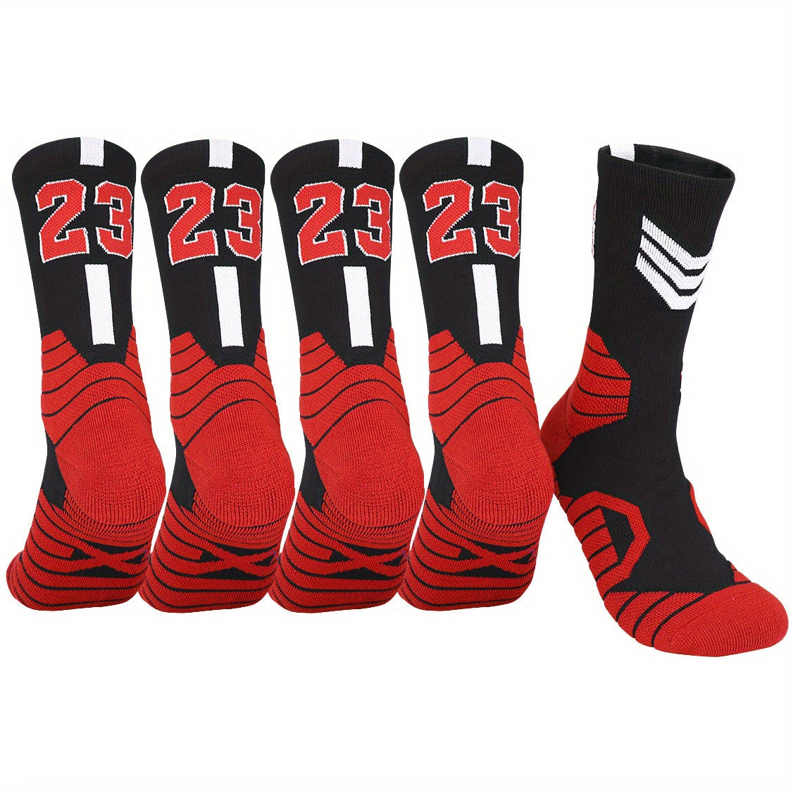 23 pairs of professional Thick Padded Basketball Athletic sport socks for men and women.