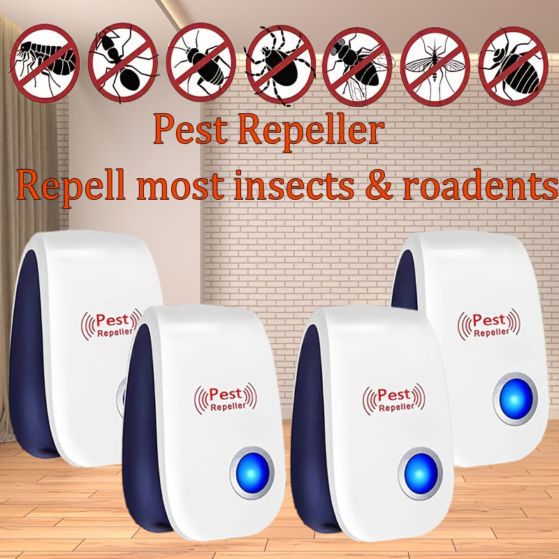 2/4/6pcs Soundwave Technology Pest Repeller for indoor pest control. Repels mosquitoes and insects. Perfect for home, office, and more.