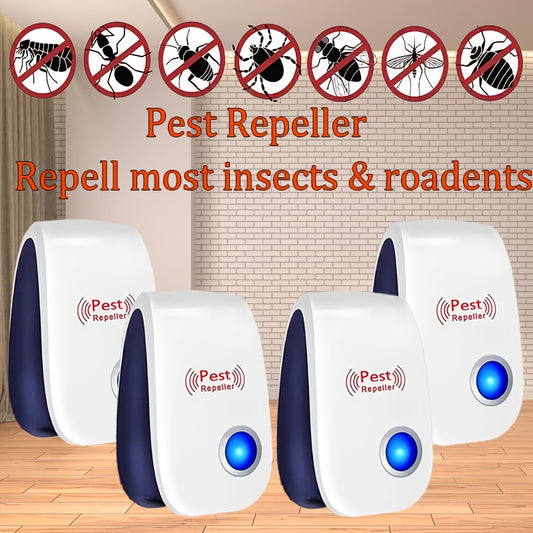 2/4/6pcs Soundwave Technology Pest Repeller for indoor pest control. Repels mosquitoes and insects. Perfect for home, office, and more.