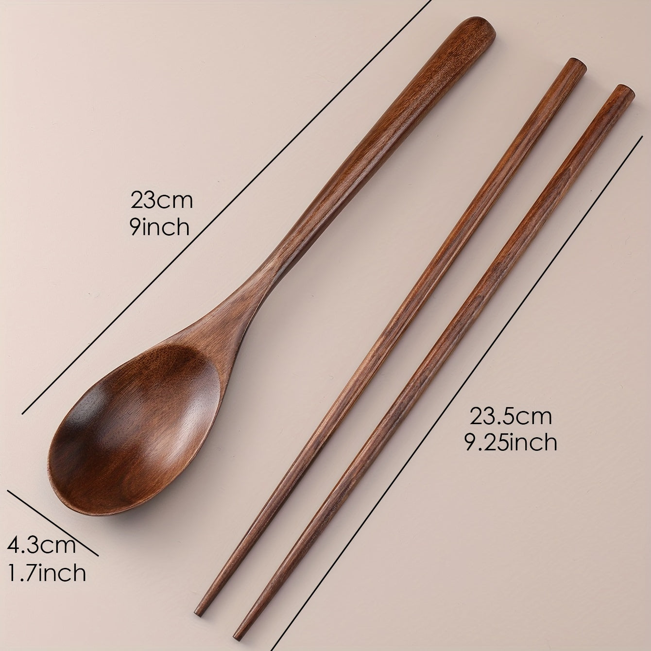 Portable wooden spoon and chopsticks set ideal for camping, travel, picnics, RVs, and office use. Durable utensils for rice, noodles, and porridge. Suitable for home, restaurant, and wedding use. Chopsticks are reusable.