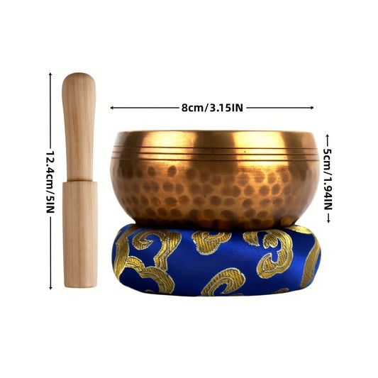 Handcrafted singing bowl set from Nepal for healing and mindfulness, perfect for yoga, chakra healing, and Zen decor.