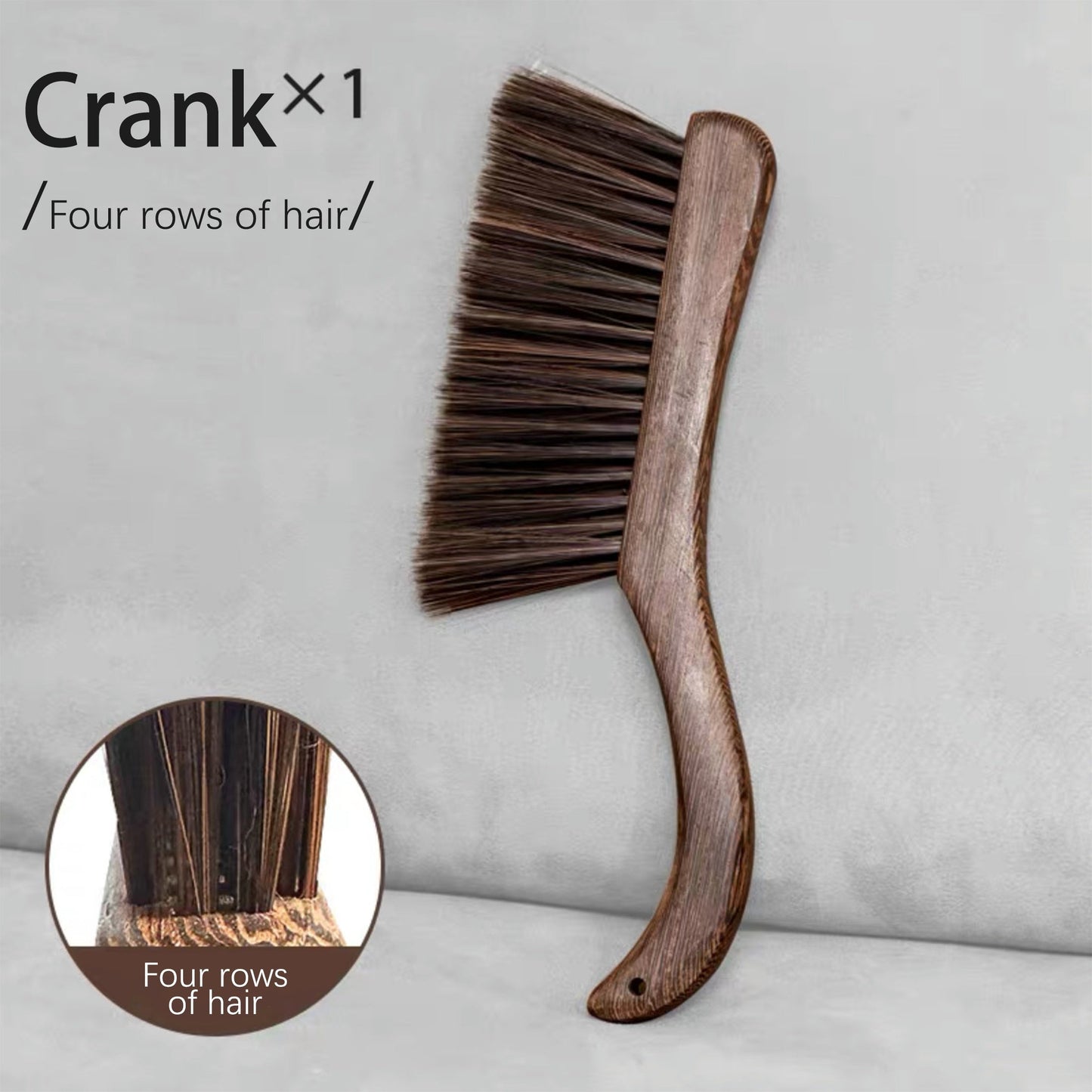 One-piece Hand Sweeping Broom Cleaning Brush - Gentle Bristle Dusting Brush for Cleaning Cars, Beds, Soil, Manuscripts, Gardens, Furniture, and Clothes with a Wooden Handle