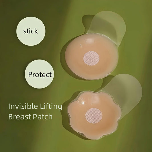 Invisible silicone lift bra for women, strapless and self-adhesive. Washable and reusable. Ideal for wedding dresses and casual wear.