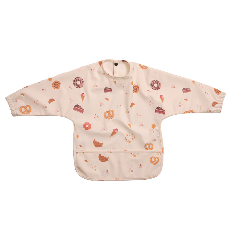 Long Sleeve Baby Feeding Bib, Kids Smock for Boys and Girls