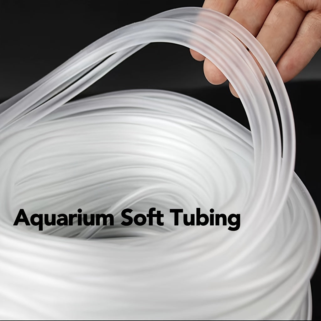 Silicone airline tubing for aquariums, available in 3.05m or 9.14m lengths. Flexible and translucent tubing for fish tanks, suitable for uncharged water pumps.