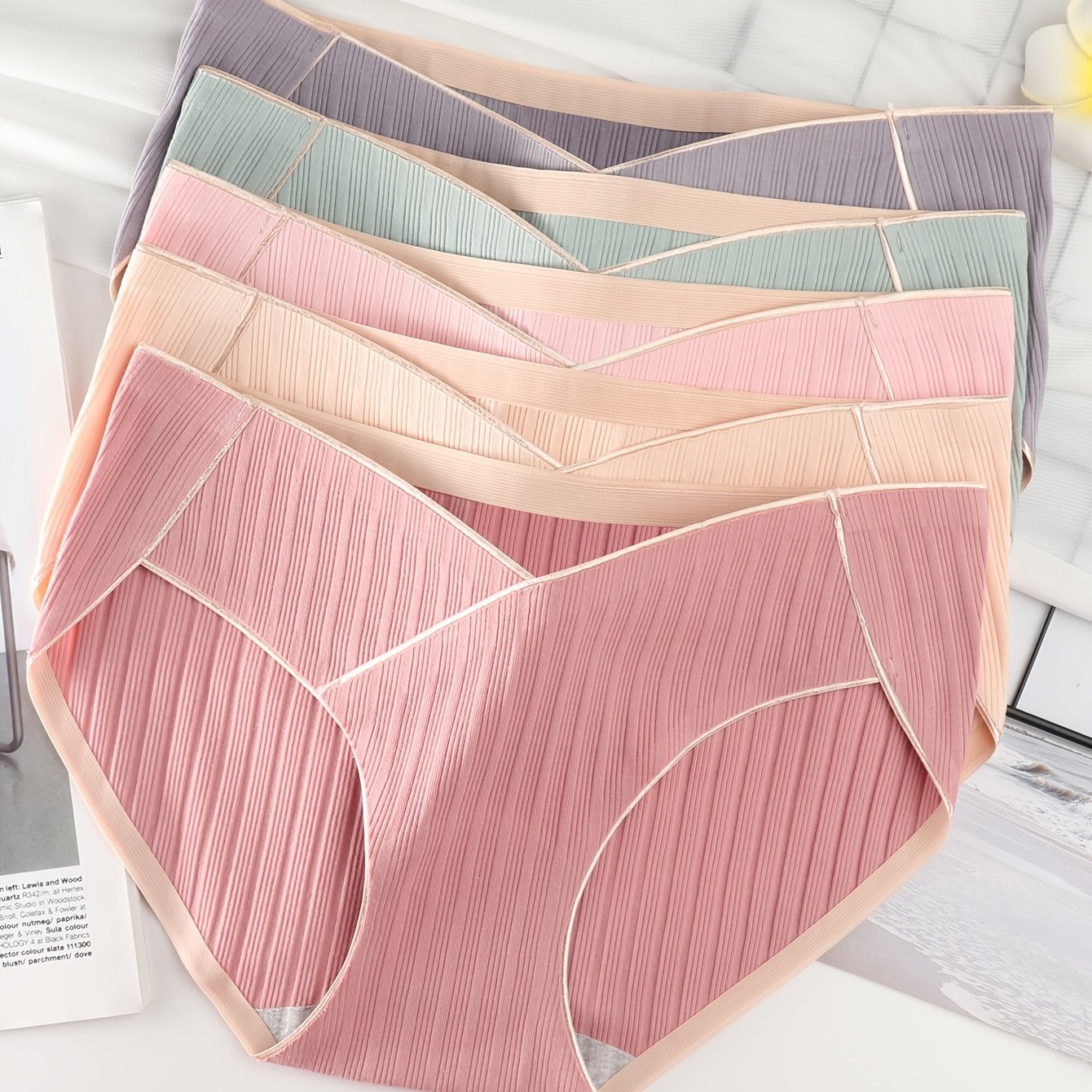 5 low waist cotton briefs for pregnant women.