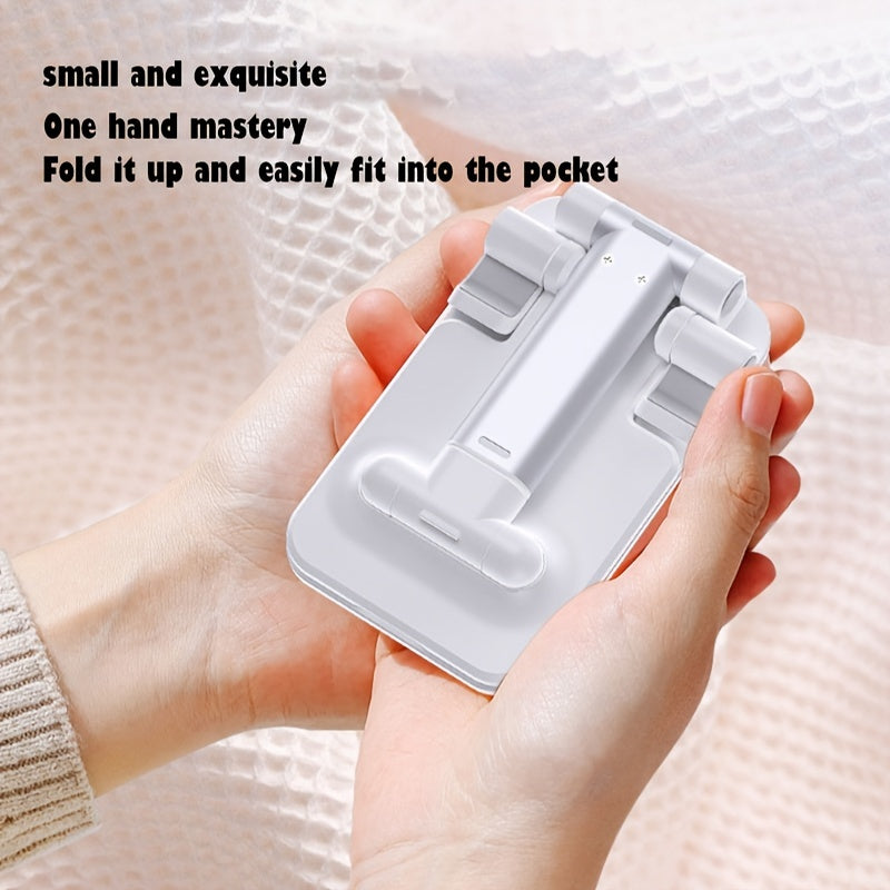 Foldable portable mobile phone and tablet bracket for office use.