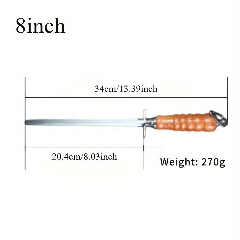 Manual Professional Stainless Steel Knife Sharpener with Extra Fine Grit Sharpening Rod, Segmented Fixation, and 245 Thread Precision - Convenient Kitchen Tool for Sharpening Knives Without Electricity.