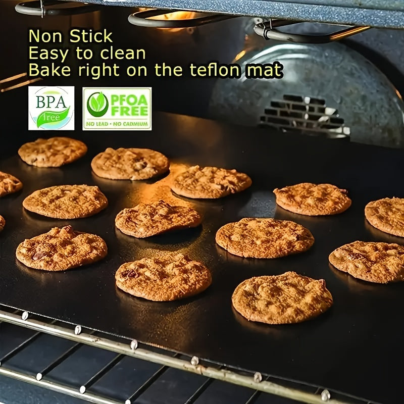 Set of 4 Reusable Non-Stick Cooking Mats - Heat Resistant, Easy to Clean Oven & BBQ Protectors for Healthy Cooking