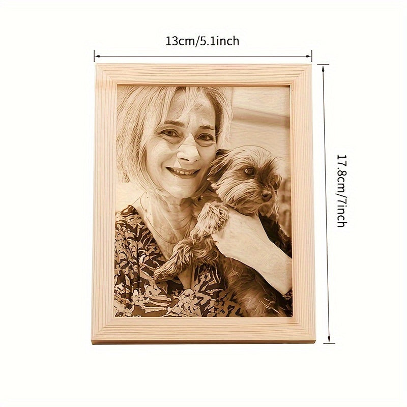 Custom Engraved Wooden Photo Frame - Personalized Picture Holder for Cherished Memories, Ideal Present for Birthdays, Anniversaries, Weddings & Valentine's Day