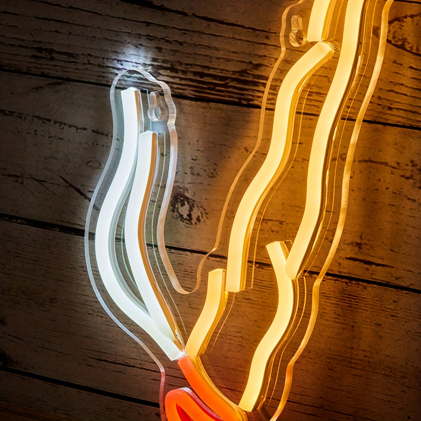 USB-powered LED neon light in the shape of cigar smoke, designed for a man cave room with a 1PC backboard.