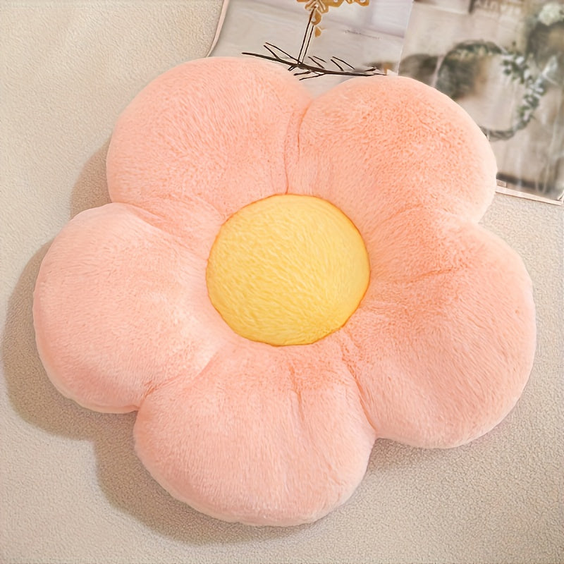 1 Pc Flower Plush Pillow for Bedroom and Sofa Decoration, Fruit Embroidery Design, Ideal Gift Item.