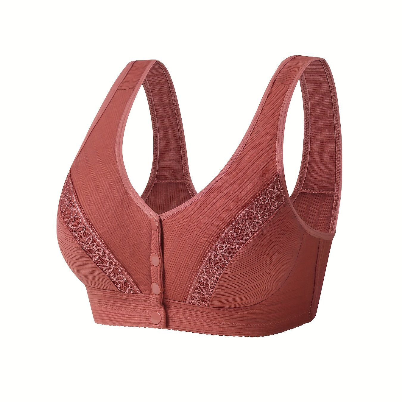 Front-buttoned wireless bralette for women - the ideal fit for lingerie and underwear.