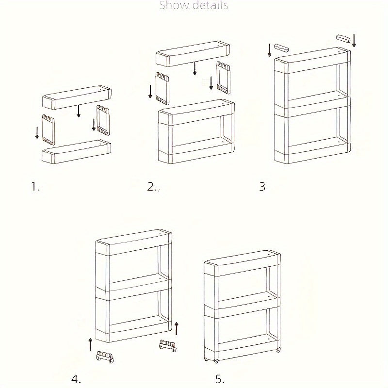 3/4-layer ultra-narrow refrigerator edge gap organizer for bathroom and living room storage, ideal for hotels.