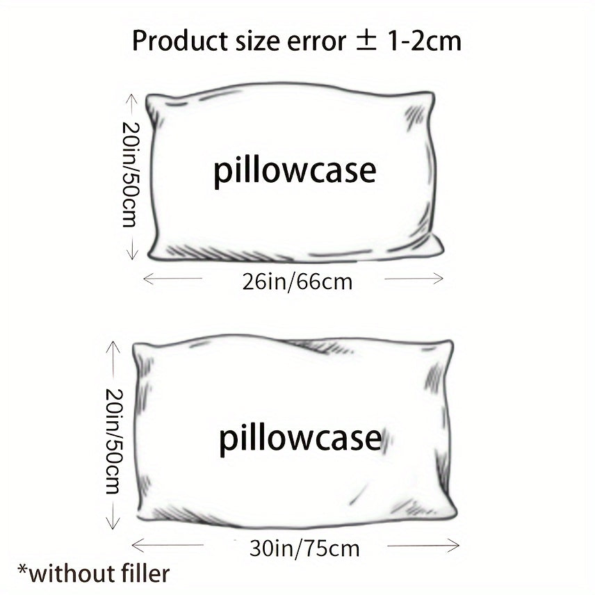 Get two sets of white pillowcases that are perfect for families, hotels, and apartments. These pillowcases provide a comfortable experience with their soft and breathable material. Made of high-quality fabric, they are suitable for bedroom, sofa, and