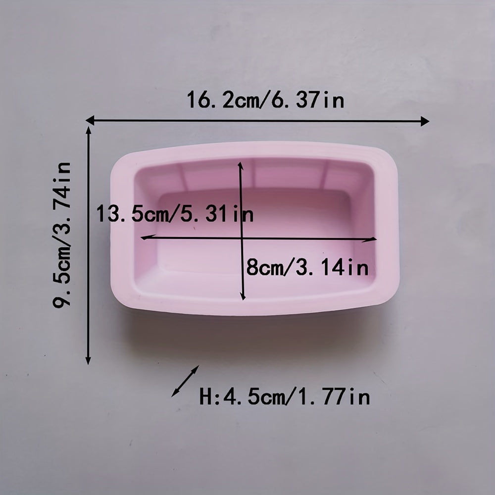 Mini Silicone Toast Mold Set of 3 Rectangular Bread Baking Pans for Pastry, Cheese Cake, and Small Breads - Kitchen Decoration Tools