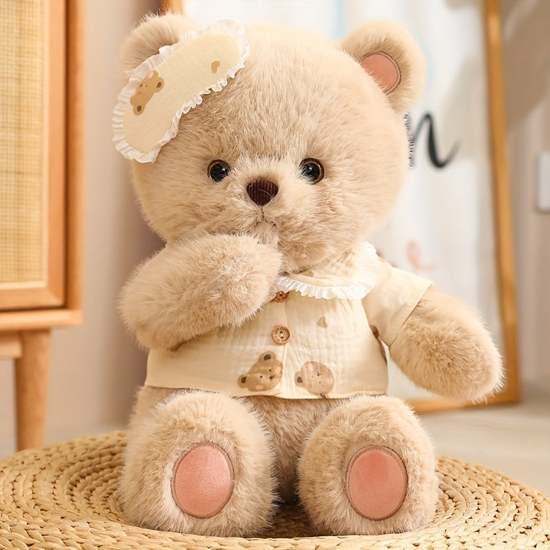 45cm Kawaii Rabbit Plush Toy Teddy Bear Soft Stuffed Animal Doll, Ideal for Home Decor and Gifts, Made of Soft Polyester Fiber