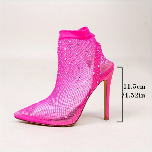 Mesh short boots, strappy heels, lace-up sandals and dressy shoes for nightclub and parties.