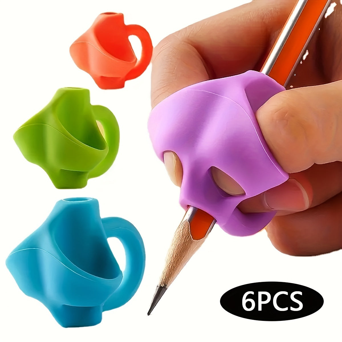 Silicone three-finger pencil holder, shoe pen cover.