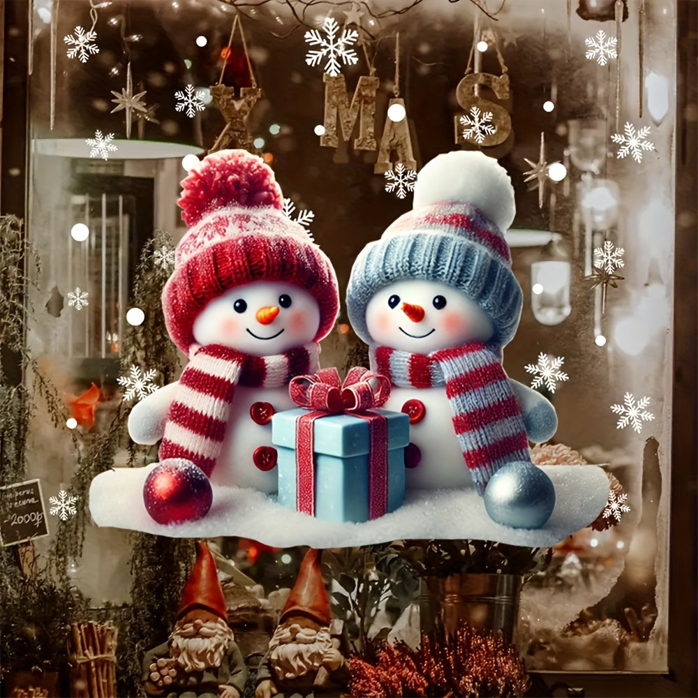 Decorate your windows this holiday season with our Christmas Snowman Window Sticker! This double-sided PVC adhesive decoration is perfect for adding a festive touch to your home during the holidays and New Year. Makes a great gift for friends and family