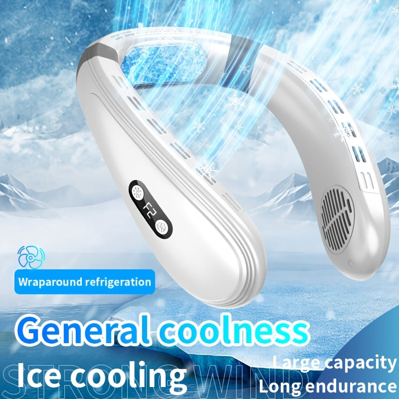 Stay cool and comfortable wherever you go with the Portable Wearable Neck Fan! This innovative device features a 360° surrounding cooling plate to provide instant relief from the heat. With its quiet operation and USB rechargeable design, it's perfect